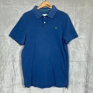 Aeropostale Polo Shirt Men's Large Blue 1987 Distressed Short Sleeve Knit Y2K